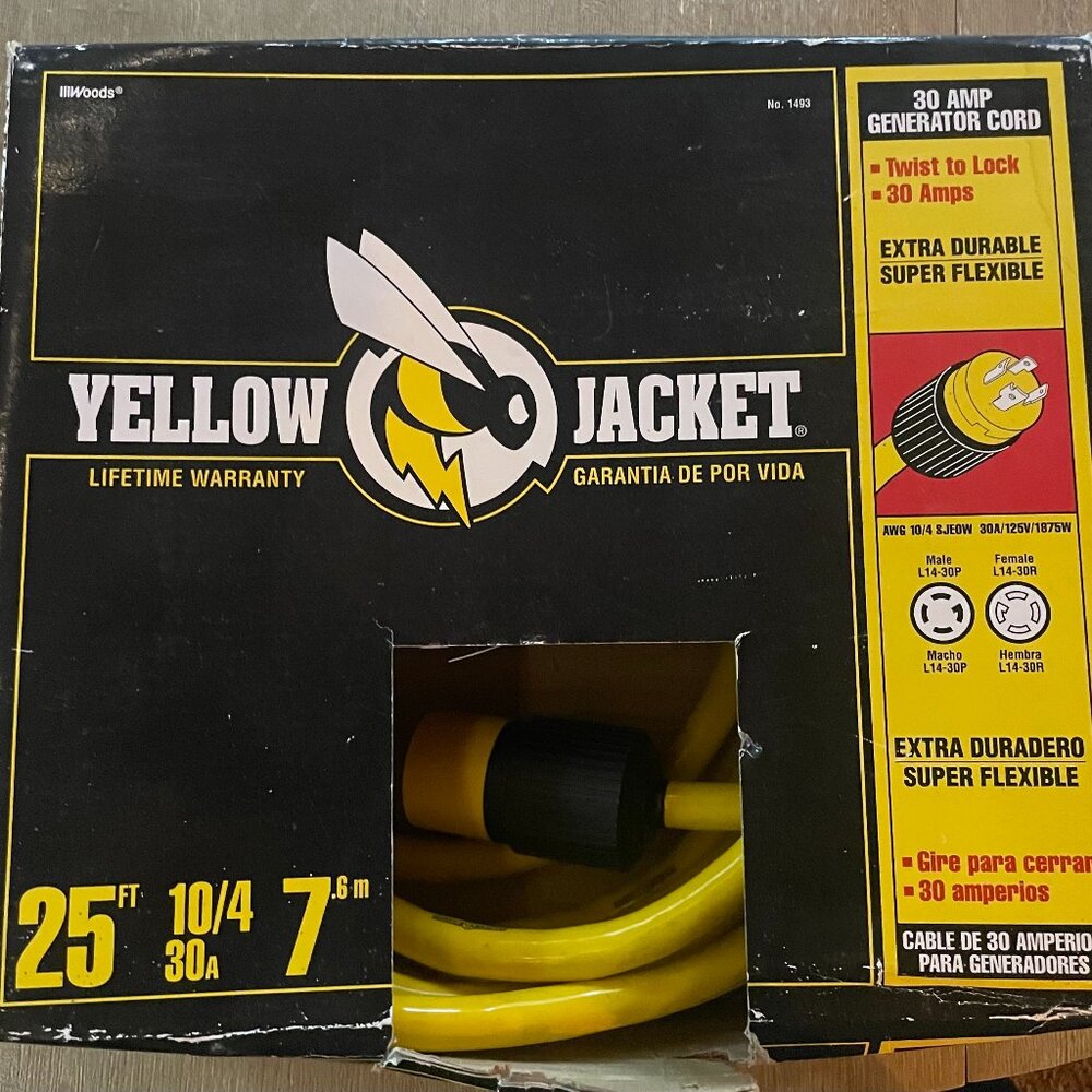 Yellow Jacket 25 ft. 10/4 Premium SJTW 30-Amp Power Outdoor Heavy-Duty Cord